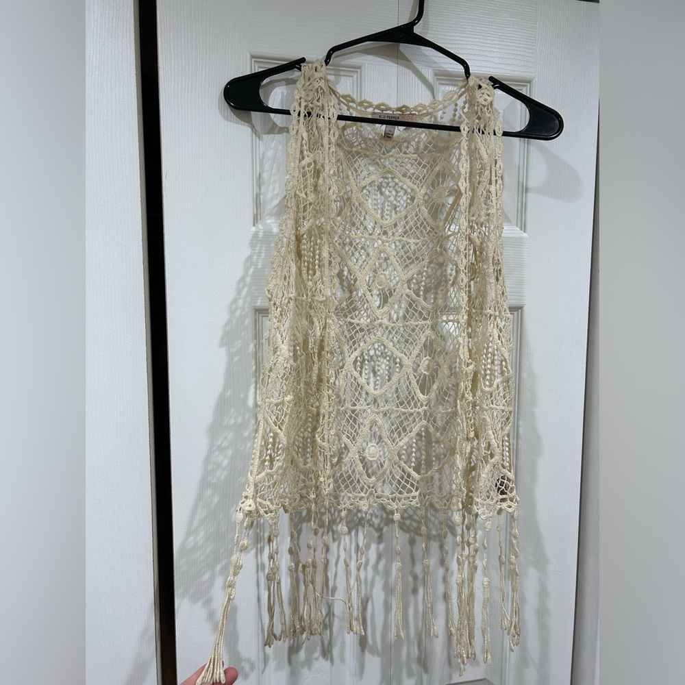Blu Pepper macrame cardigan / kimono? Size M